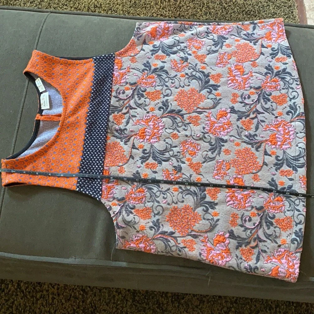 Anthropologie Orange and Blue Floral Tank Top - Picture 12 of 15